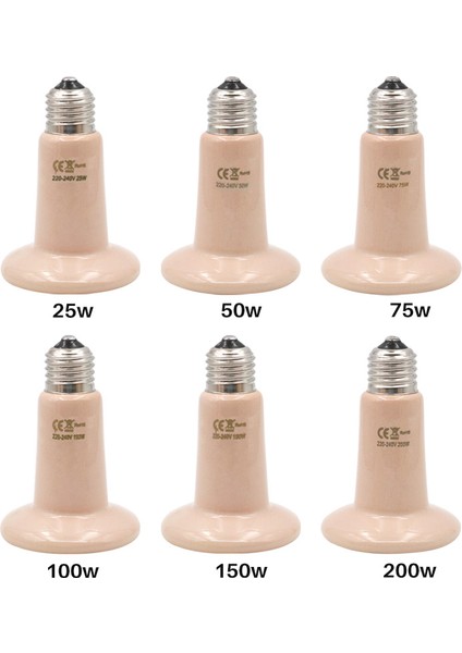 Siyah 200W Tarzı Isıtma Lambası Siyah Kızılötesi Seramik Emici Isı Işığı Ampul Evcil Hayvan Kuluçka Sürüngen Lambası 25W 50W 75W 100W 150W 200W Lamba (Yurt Dışından) fiyatları