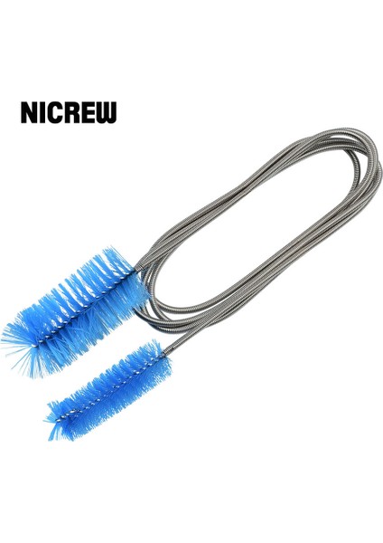 Mavi Bir Fırça Stili 30CM Nıcrew Su Filtresi Zambak Borusu Hava Hortumu Paslanmaz Çelik Esnek Tek Çift Uçlu Hortum Fırçası - Akvaryum Temizlik Fırçası (Yurt Dışından)