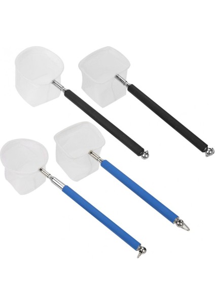 Mavi Yuvarlak Net Stili Ayarlanabilir Akvaryum Karides Ağı Balık Tankı Ağ Retractable Küçük Paslanmaz Çelik Çubuk Kare Yuvarlak Şekil Balıkçılık Ağı (Yurt Dışından)