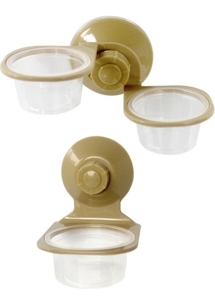 Çift Kutu Stili Vantuzlu Sürüngen Su ve Yem Kabı Duvar Askısı Örümcek Kutusu 95AA (Yurt Dışından) modelleri