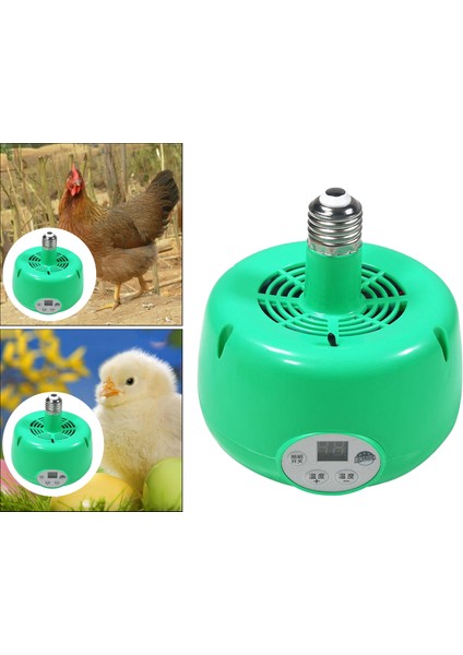 Dayanıklı 300W Güvenli Tavuk Kümesi Evcil Hayvan Isıtıcı Lamba Fan Aracı 220V Otomatik Sıcaklık Kontrol LED Işık (Yurt Dışından)