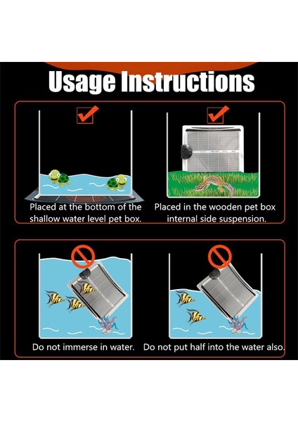 5W Abd Tarzı Terraryum Sürüngen Isı Matı Tırmanma Evcil Isıtma Pedleri Sürüngen Elektrikli Battaniye Sürüngen Malzemeleri (Yurt Dışından) indirimleri