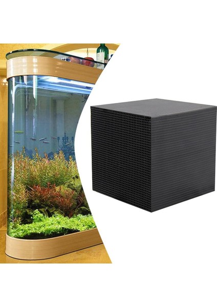 10X10X5CM Tarzı Aktif Karbon Su Filtresi Ekolojik-Akvaryum Su Arıtma Küpü Petek Ultra Güçlü Filtreleme Filtre Medya Hava Arıtma (Yurt Dışından)