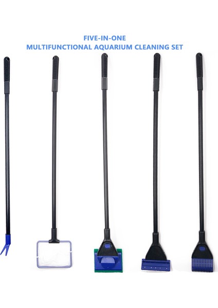 1grup Stili 5'li Akvaryum Tankı Temizleme Seti Balık Ağı Kum Tarama Yosun Temizleyici Çim Çatalı Sünger Fırça Cam Balık Tankı Temizleme Araçları (Yurt Dışından) modelleri