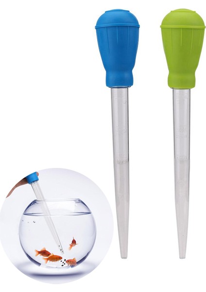Yeşil Stil 30ML Emme Boru Filtre Pompa Akvaryum El Kılavuzu Mini Balık Tankı Sifon Tortu Artığı Su Temizleyici Temizlik Araçları (Yurt Dışından)