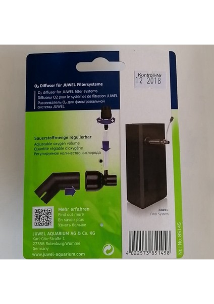 Siyah Stil Juwel Almanya Juwel Aerobik Oksijen Diffüzörü O2 ve Su Pompası Ortak Havalandırma Fonksiyonu (Yurt Dışından) fiyatları