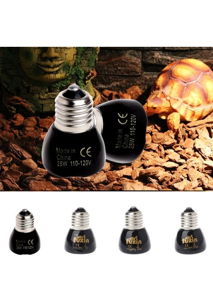 100W Tarzı Evcil Isıtma Işığı 25W 50W 75W 100W Mini Kızılötesi Seramik Isıtıcı Lamba Ampul Siyah Kertenkele Evcil Hayvan Yavruları Için (Yurt Dışından)