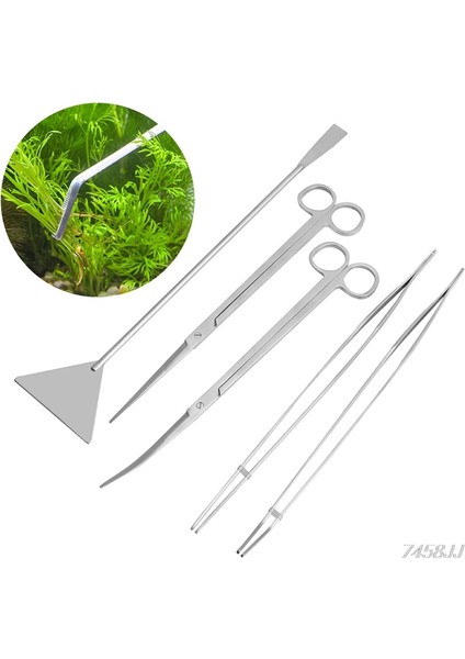 Set1 Stili Akvaryum Sualtı Bakım Araçları Kiti Uzun Saplı Cımbız ve Budama Aracı Seti Canlı Bitkiler Çim Düzeltme Kiti (Yurt Dışından)