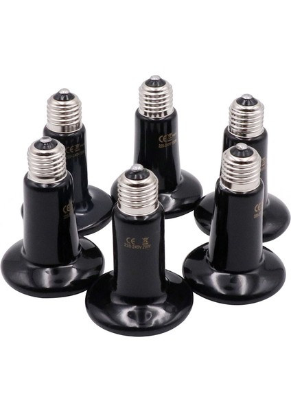 Bej 75W Tarzı Isıtma Lambası Siyah Kızılötesi Seramik Emici Isı Işığı Ampul Evcil Hayvan Kuluçka Sürüngen Lambası 25W 50W 75W 100W 150W 200W Lamba (Yurt Dışından) modelleri