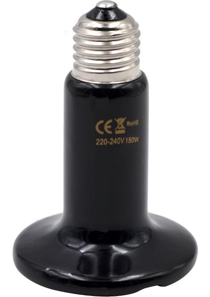 Siyah 150W Tarzı Kertenkele Isıtma Lambası Seramik Kertenkele Isıtma Lambası 220V Uzak Kızılötesi Işık Ampulü Kertenkele Lambası 25W 50W 75W 100W 150W 200W Lamba (Yurt Dışından)