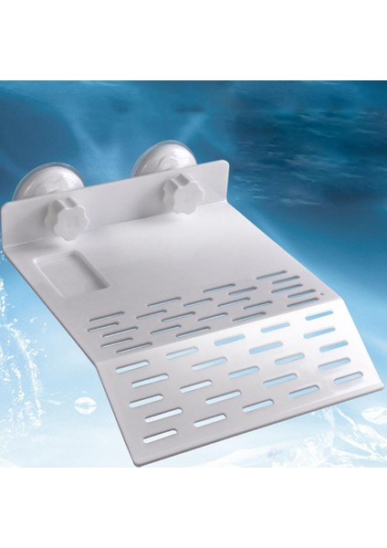 Beyaz Stil S 17X9CM Kaplumbağa Platformu Akvaryum Yüksek Sıcaklık Direnci Güçlü Emiş Akrilik Levha Kaplumbağa Oyun Dinlenme Yüzen Güneşlenme Terası (Yurt Dışından)
