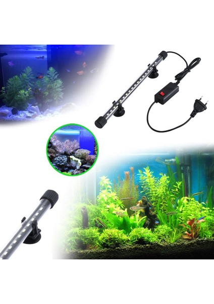 40CM Mor Kırmızı Stil Akvaryum LED Balık Tankı Lambası Sualtı Aydınlatma LED Su Ot Lambası Akvaryum Dalış Su Geçirmez Lamba Akvaryum Aydınlatma Eu Fiş (Yurt Dışından)