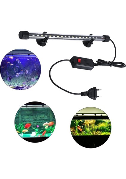 40CM Mor Kırmızı Stil Akvaryum LED Balık Tankı Lambası Sualtı Aydınlatma LED Su Ot Lambası Akvaryum Dalış Su Geçirmez Lamba Akvaryum Aydınlatma Eu Fiş (Yurt Dışından)