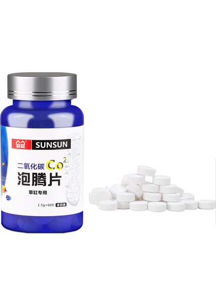 60 Adet Stil Akvaryum Co2 Efervesan Tablet Akvaryum Bitkileri Karbon Dioksit Dilimleyici Üretici Balık Tankı Su Otu Tedarik (Yurt Dışından)