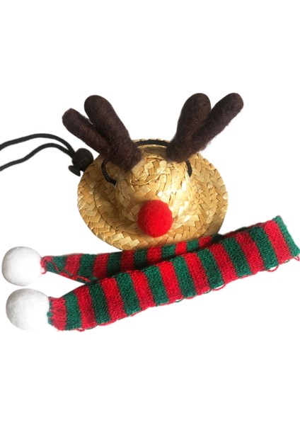 Yeşil Stil L Beden Küçük Hayvanlar Için Kış Sıcak Noel Kostümü Tavşanlar Şapka ve Atkı Hamster Kirpi Kertenkele Ejderha Kılığına Girme (Yurt Dışından) modelleri