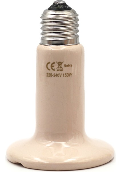150W Tarzı Evcil Isıtma Lambası 220V Bej Kızılötesi Seramik Isıtıcı Isı Lambası Evcil Hayvan Yavruları Sürüngen Lambası 25W 50W 75W 100W 150W 200W Lamba (Yurt Dışından)