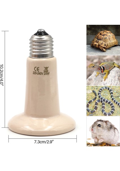 150W Tarzı Evcil Isıtma Lambası 220V Bej Kızılötesi Seramik Isıtıcı Isı Lambası Evcil Hayvan Yavruları Sürüngen Lambası 25W 50W 75W 100W 150W 200W Lamba (Yurt Dışından)