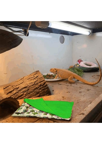 G Style Barbunya Ejderha Yatağı Yastık ve Battaniye ile Sıcak Rahat Uyku Yatağı Amaca Uygun: Leopard Gecko Kertenkele Için Peluş Kaplama ile Yumuşak Yatak (Yurt Dışından)