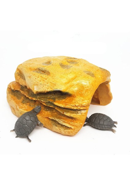 No.6 Tarzı Balık Saklanma Mağarası Reçine Akvaryum Balık Tankı Peyzaj Kaplumbağa Sürüngen Güneşlenme Gizleme Habitat Dekorasyon Süs - (Yurt Dışından)