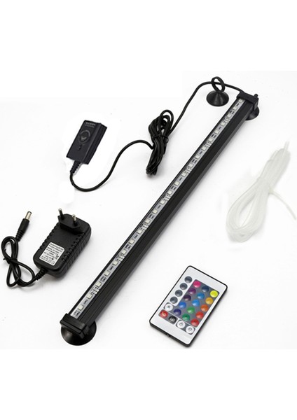 47CM Ab Fiş Stili Rgb LED Akvaryum Lambası Balık Tankı Daldırılabilir Lamba Su Ürünleri Hava Kabarcığı Oksijen Lambası Ab Abd Fişi (Yurt Dışından)