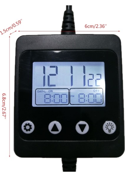 Akvaryum LED Işık Kontrol Cihazı Dimmer Modülatörü LCD Ekranlı Balık Tankı Için D7YB (Yurt Dışından)