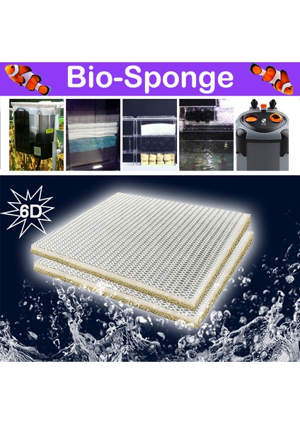 1 Adet Tarzı 40X30X2CM 6 Katmanlı Balık Tankı Filtre Süngeri Tutkal Yok Köpük Biyokimyasal Pamuk Filtreleme Aksesuarları Aquarium Filtre (Yurt Dışından) indirimleri