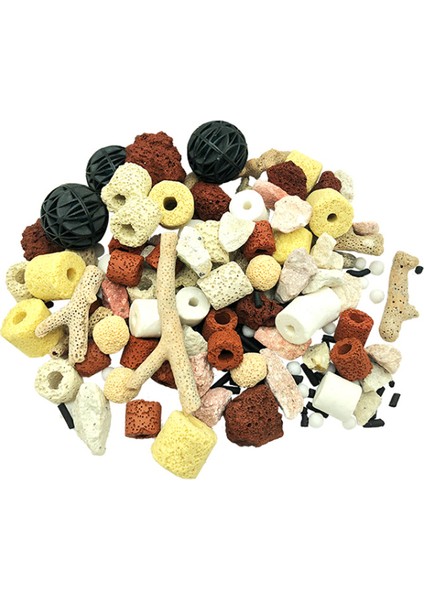 10'u 1 Arada Stil Net Çanta ile 250G Akvaryum Balık Tankı Filtre Malzemesi Aktif Karbon Seramik Halka Biyolojik Topu Ücretsiz Filtre Torbası Ile (Yurt Dışından)