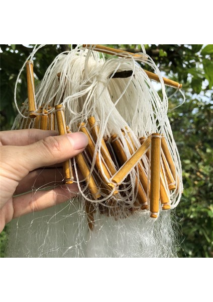 Balık Ağı Stili Bambu ile 2CMX2CM Boyutunda Yeterli Büyüklükte Dokuma Yüzen Ağ Naylon Monofilament Balıkçılık Ağı Dış Mekan Asılı Balık Gill Ağı (Yurt Dışından) indirimleri