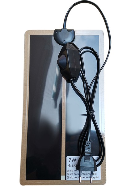 7W 15X28CM Stili Evcil Isıtıcı Elektrikli Güvenlik Güç Evcil Hayvan Sürüngen Isıtma Ped Isı Matı Inkübatör Sıcaklık Kontrolü ile Avrupa Fişi W (Yurt Dışından)