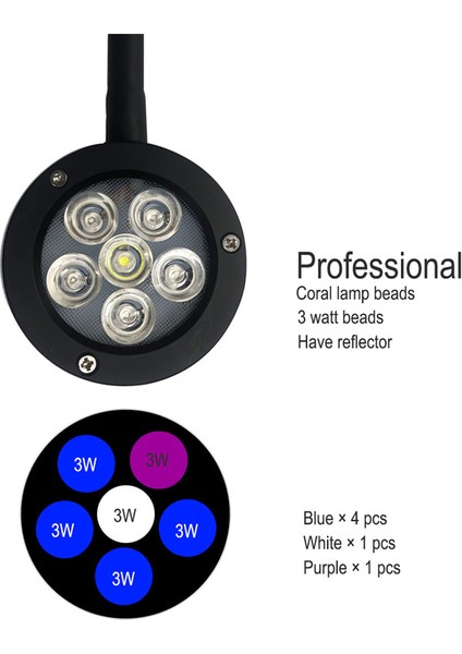Program Denetleyici Stili Akvaryum Q2-B LED Işık 18W Deniz Su Aydınlatma 3W Tuzlu Su Clip-On Lamba Mercan Resifi Balık Nano Tank Gün Doğumu Gün Batımı (Yurt Dışından)