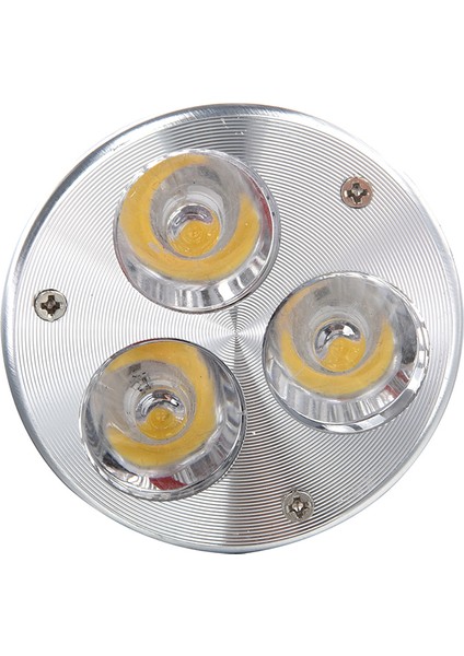 Gümüş Tarzı GU10 3W 3 LED Yüksek Güç Spot Işık Ampul Lamba Işık Dc 12V Sıcak Beyaz (Yurt Dışından) fırsatları