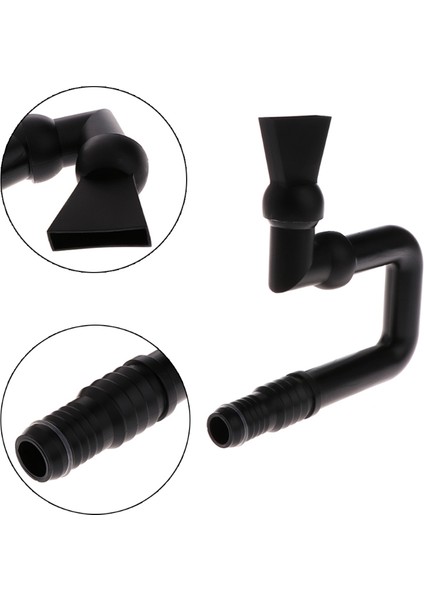 Siyah Stil U Şekilli Plastik Akvaryum Balık Tankı Su Çıkışı Tüpü Ördek Gagası Düz Nozul Boru E7CC (Yurt Dışından) modelleri