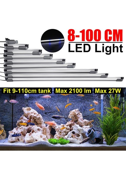 DF-26CM Tarzı Akvaryum LED Aydınlatma Lambası Akvaryum Bitkili Su Geçirmez Balık Tankı LED Işık Akvaryum Işık Ince Büyüme Aydınlatma Lambası (Yurt Dışından) fiyatları