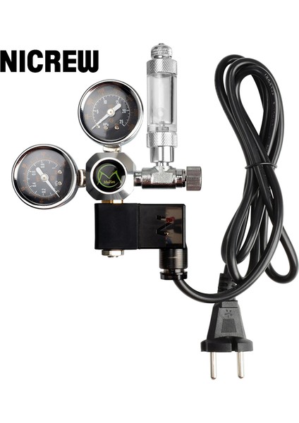Solenoid Valf Stili Hiçbiri Nıcrew Akvaryum Co2 Regülatörü Manyetik Solenoid Set Valf Balık Tankı Aksesuarları Co2 Kontrol Sistemi Reaktör Jeneratör Seti (Yurt Dışından)