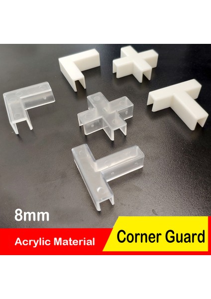 8mm T Tipi Beyaz Stil 8mm I.d Köşe Koruma Alt L Çapraz Tip Koruyucu Açı Çarpışmayı Önleme Cam Akrilik Koru Köşe Akvaryum Balık Tankı (Yurt Dışından) fiyatları