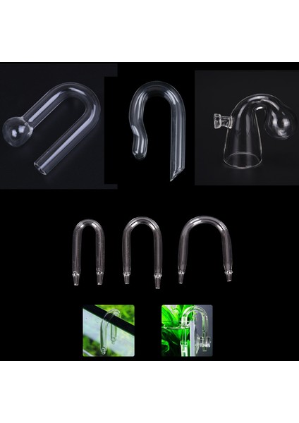 Sarı Stil 1 Adet Dayanıklı U Şekilli Cam Tüp Akvaryum Co2 Diffüzörü Kontrol Valfi Balık Tankı Tüpü (Yurt Dışından)