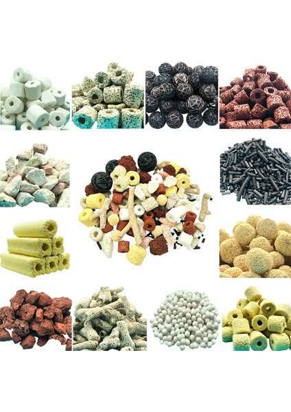 10'u 1 Arada Stil Net Çanta ile 100G Akvaryum Balık Tankı Filtre Malzemesi Aktif Karbon Seramik Halka Biyolojik Topu Ücretsiz Filtre Torbası Ile (Yurt Dışından)