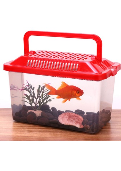 S(13X9X9CM) Stili Taşınabilir Şeffaf Akvaryum Evcil Hayvan Ürünleri Balık Tankı Kaplumbağa Tankı Hamster Kutusu (Yurt Dışından) fırsatları