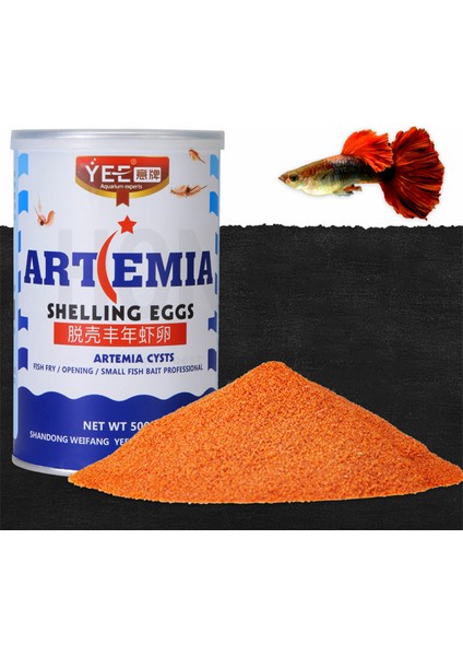 500ML Tarzı Salamura Karides Yumurtası Artemia Kabuklu Yavru Balık Yemi 10G - Tuzlu Akvaryum Tropikal Balık Guppy Betta (Yurt Dışından) fiyatları