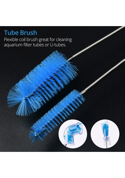 Sarı Çift Fırça Stili 155CM Nıcrew Su Filtresi Zambak Borusu Hava Hortumu Paslanmaz Çelik Esnek Tek Çift Uçlu Hortum Fırçası - Akvaryum Temizlik Fırçası (Yurt Dışından) modelleri