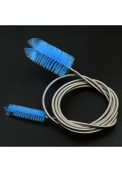 Sarı Çift Fırça Stili 155CM Nıcrew Su Filtresi Zambak Borusu Hava Hortumu Paslanmaz Çelik Esnek Tek Çift Uçlu Hortum Fırçası - Akvaryum Temizlik Fırçası (Yurt Dışından) indirimleri