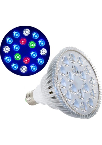 10MAVI 4beyaz 2r 2g Stili 54W LED Akvaryum Işık Klip Lambası Balık Büyümek Beyaz Mavi Yeşil Renk Aydınlatma Ab Takı ile Deniz Mercan Tuzlu Su Kaplumbağa Için (Yurt Dışından)
