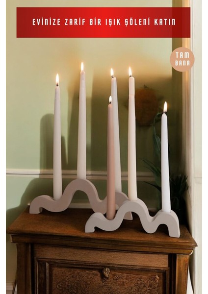 Dekoratif Mumluk Set Şamdan El Yapımı Model 13 fiyatları