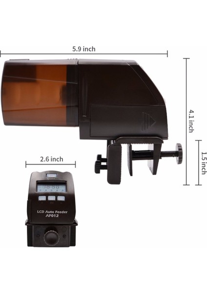 AF012 Stili Balık Besleyici Nicrew Otomatik Balık Yemleyici Dijital LCD Akvaryum Balık Tankı Havuz Zamanlama Otomatik Yem Kapasite Ayarlanabilir Balık Severler Için (Yurt Dışından) modelleri