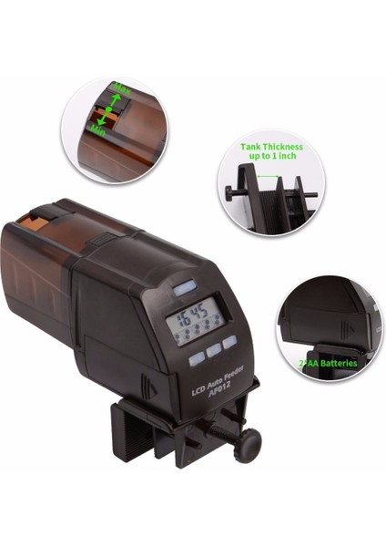 AF012 Stili Balık Besleyici Nicrew Otomatik Balık Yemleyici Dijital LCD Akvaryum Balık Tankı Havuz Zamanlama Otomatik Yem Kapasite Ayarlanabilir Balık Severler Için (Yurt Dışından) fırsatları