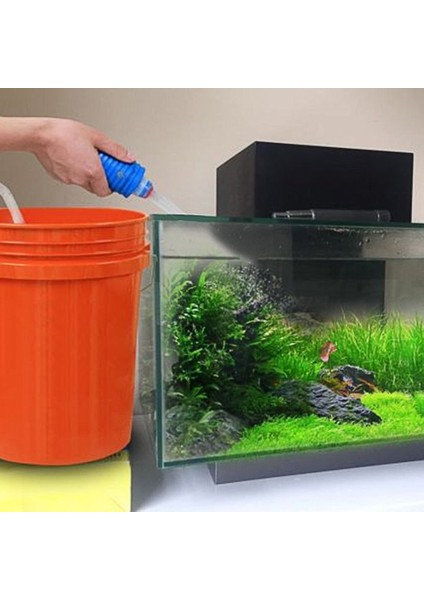 Resim Stili Olarak Akvaryum Balık Tankı Vakum Su Değişim Kaya Temizleme Aracı Emme Borusu Akvaryum Aksesuarı Filtre Hortumu (Yurt Dışından) fırsatları