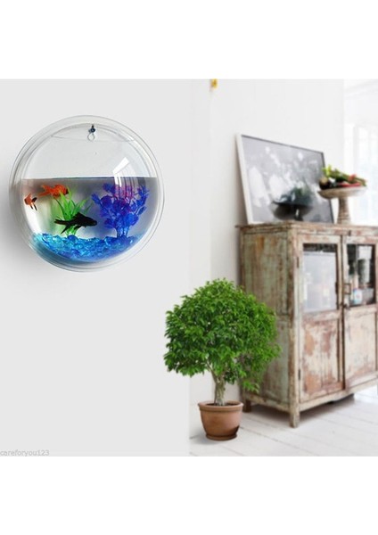 3D Akrilik Duvara Monte Edilebilir Mini Şeffaf Balık Tankı Akrilik Duvara Monte Edilebilir Akvaryum Japon Balığı Monte Edilebilir Bitki Etiket Dekor (Yurt Dışından) fırsatları