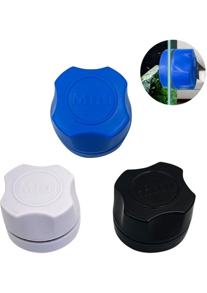 Mavi Stil Akvaryum Manyetik Fırça Cam Yüzen Yosun Temizleyici Eğri Cam Temizleyici Mıknatıs Aracı Balık Tankı Cam Temizleme Mıknatısı (Yurt Dışından)