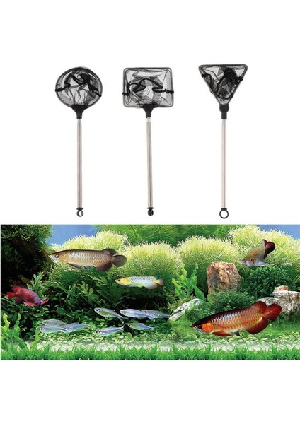 B Tarzı Yuvarlak Kare Üçgen Paslanmaz Çelik Balık Ağı Akvaryum Balık Tankı Aracı Esnek Yoğun Karides Ağı Su Ürünleri Malzemeleri Sıcak (Yurt Dışından) fırsatları