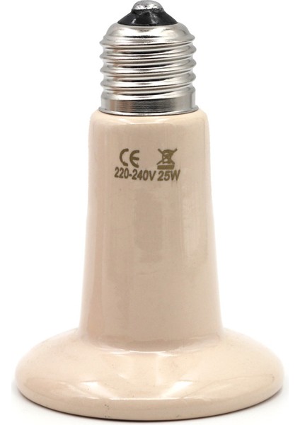 Bej 25W Tarzı Kertenkele Isıtma Lambası Seramik Kertenkele Isıtma Lambası 220V Uzak Kızılötesi Işık Ampulü Kertenkele Lambası 25W 50W 75W 100W 150W 200W Lamba (Yurt Dışından)